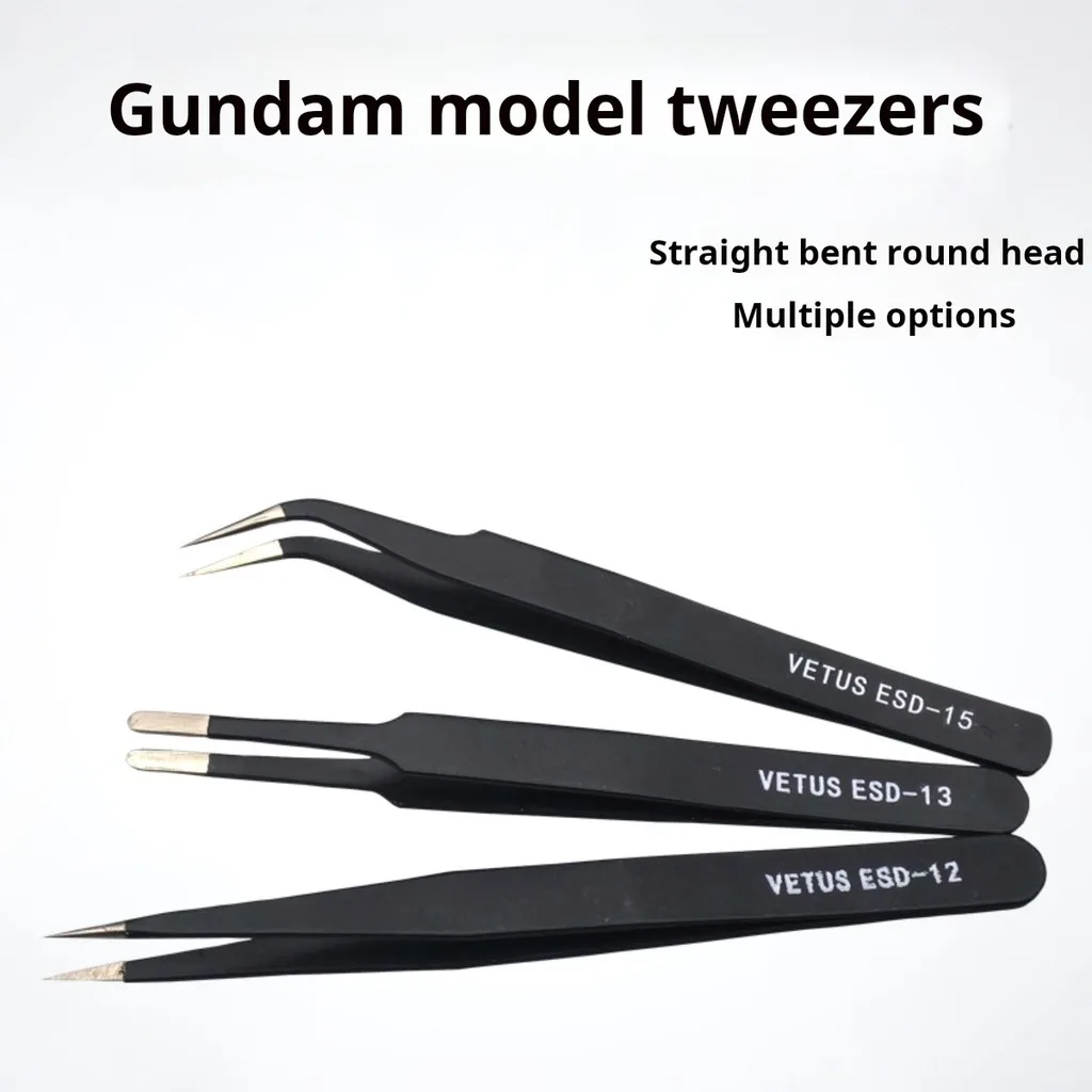 

Профессиональные пинцеты из нержавеющей стали, прямые изогнутые насадки для Gundam Gunpla, модели здания, инструменты для рукоделия и макияжа, красоты