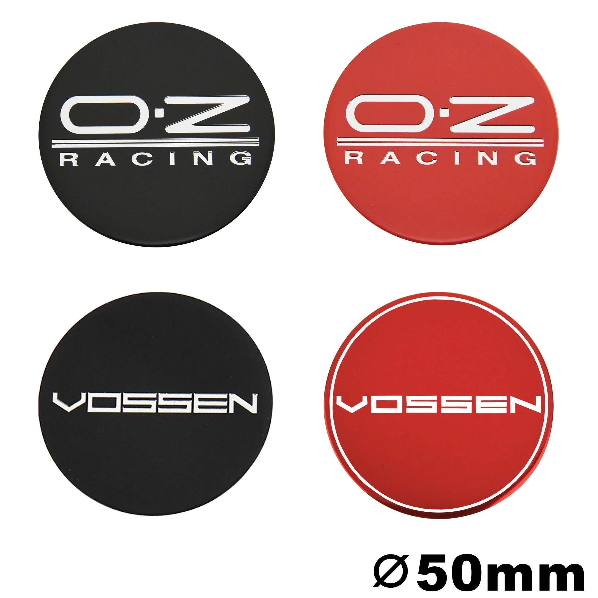 колпачки центральные колесные Эмблема OZ VOSSEN INFORGED Стикеры логотипом 50мм Заглушки ступицы комплект 4 шт