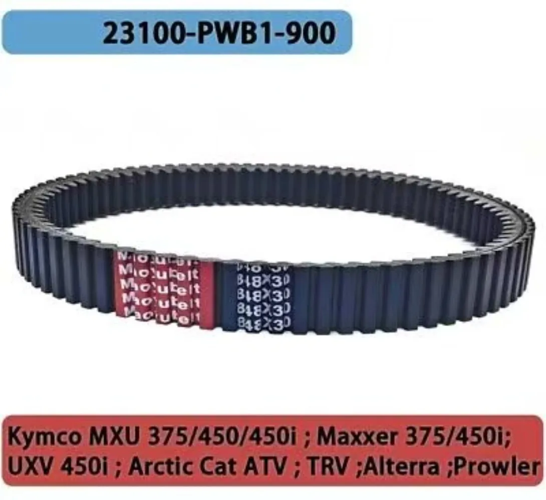 

23100-PWB1-900 drive belt is suitable for 2010 - 2022 KYMCO MXU375, MXU450, UXV450, MAXXER 450