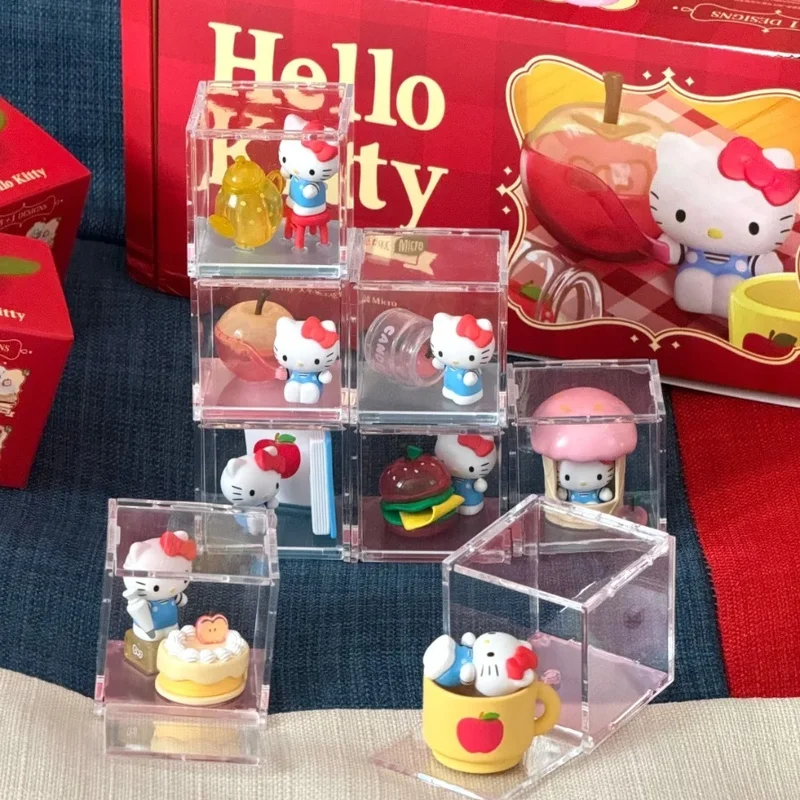 Hello Kitty Big Apple Workshop Series Mini Box Micro Handgefertigte Sanrio dekorative Ornamente Geschenk für Mädchen Sammlerfiguren