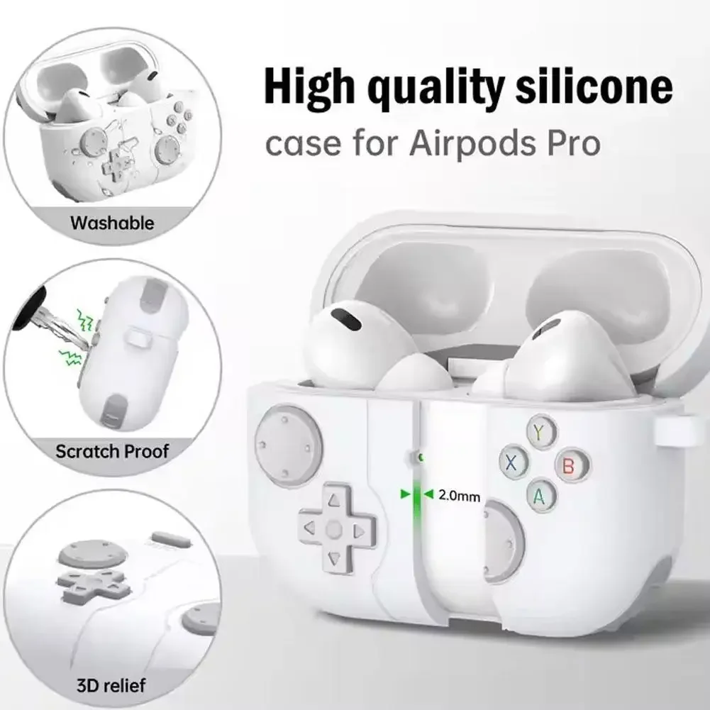 New Earphone protective case Suitable For Airpods4 3D Luxury design games console liquid state Silicone Case Cases