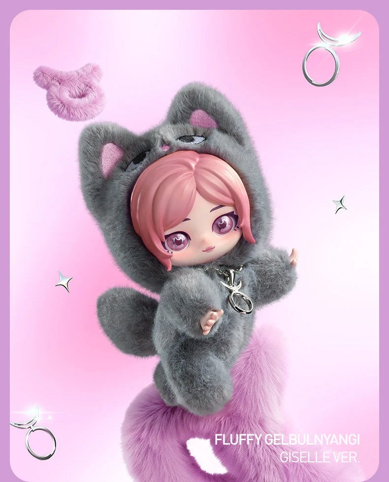 Original PopMart Aespa Fluffy Friends Serie Blindbox Weiche Puppe Schlüsselanhänger KPOP Idol Merch Niedliche Schreibtischdekoration Geschenk für Fans Spielzeug – Detail 20