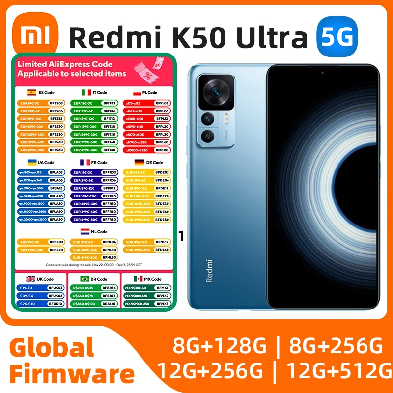 Xiaomi Redmi K50 Ultra 5G 6.67 