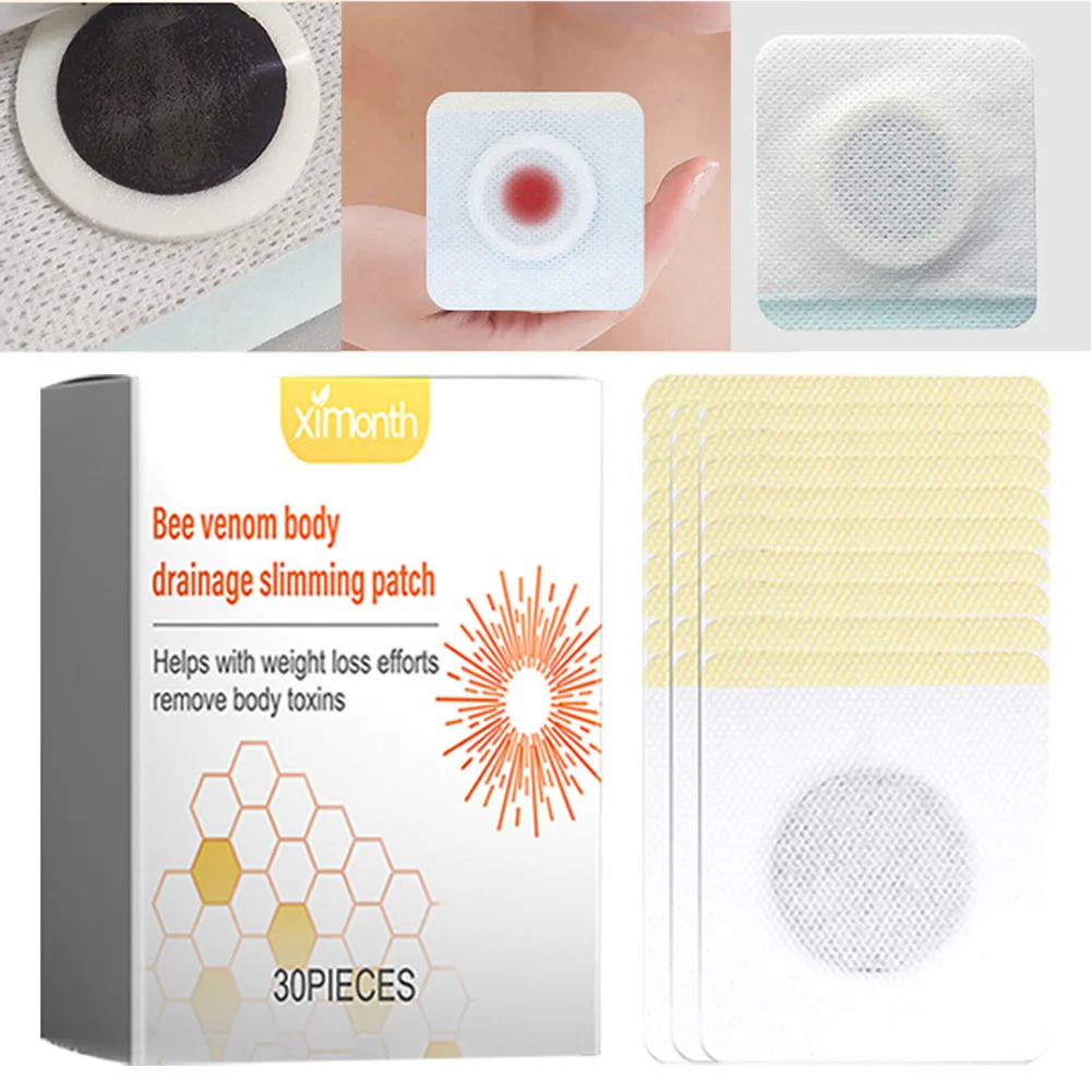 30Pcs Bee Venom Body Slimming Patch Weight Loss Slimming Plaster Weight Loss Slimming Navel Sticker for Men Women Body Shaping