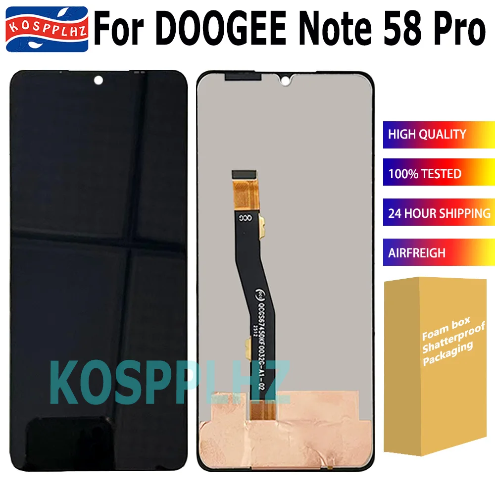 KOSPPLHZ 6.75 "ل DOOGEE نوت 58 برو شاشة الكريستال السائل مجموعة الشاشة التي تعمل باللمس استبدال لشاشة DOOGEE نوت 58 برو LCD نوت 58 برو