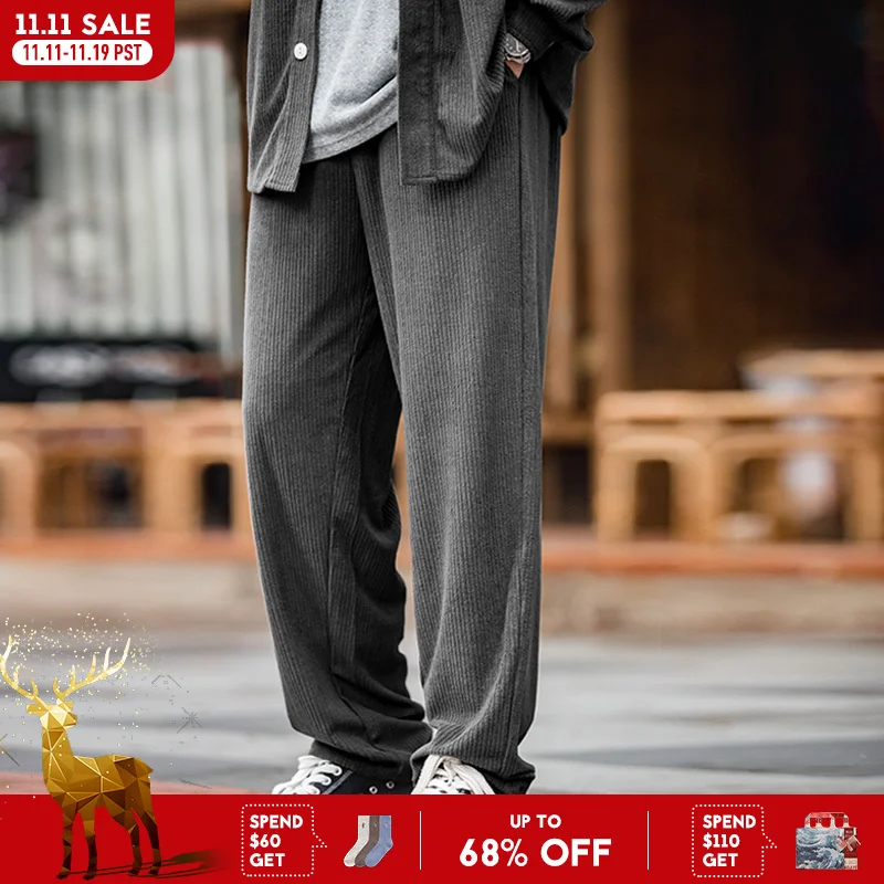 

Мужские трикотажные брюки с эластичным поясом, на шнуровке