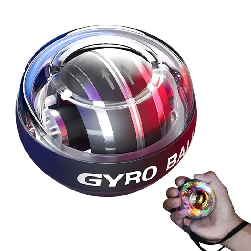 LED Wrist Ball Power Trainer Ball Auto-Start Gyroscopic Arm Hand Forearm Exerciser Power Wrist Gyro Ball Sport Fitness Equipment