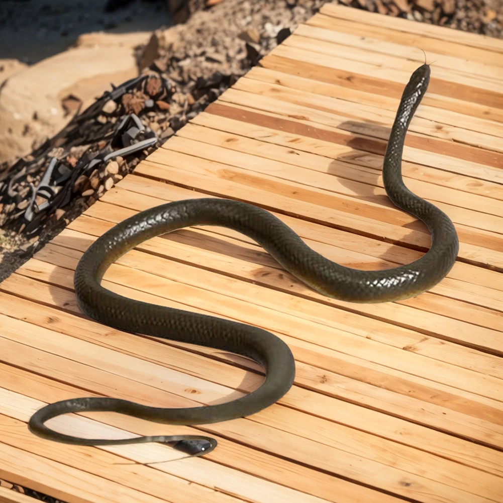 Juguete de serpiente de 47,2 pulgadas para regalo, broma De Serpiente falsa en familia con Clip de cuerda, serpiente de juguete de plástico para accesorios de jardín y broma práctica