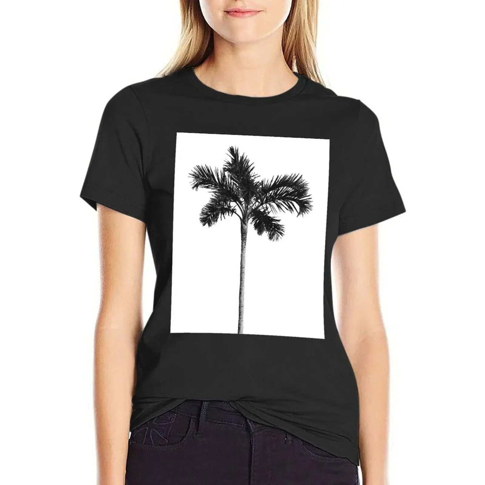 

Футболка Palm Tree, таможенный дизайн вашей собственной одежды в стиле аниме, рубашка с животным принтом для девочек, женские футболки