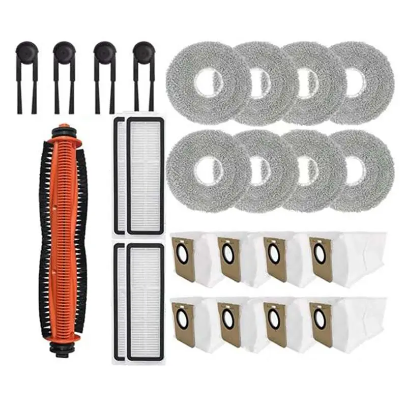

Комплект запчастей AED2-25PCS для робота-пылесоса Xiaomi Mijia M40S: основная щетка, боковая щетка, HEPA-фильтр, салфетка для влажной уборки, мешок для сбора пыли