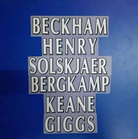 1997 - 2006 Retro Premier plastic material BERGKAMP GIGGS KEANE HENRY ROONEY Nameset number Hot stamping stickers