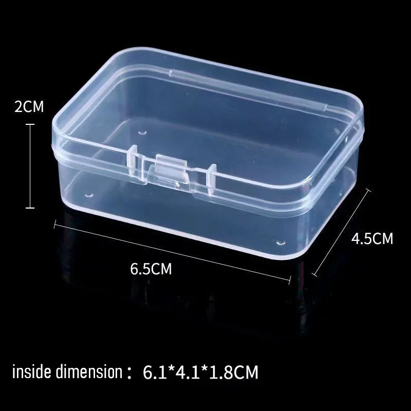 Mini Plastic Box Rectangular Box Translucent Box Packing Case Storage Dustproof Durable Strong Jewelry Storage Casket Container