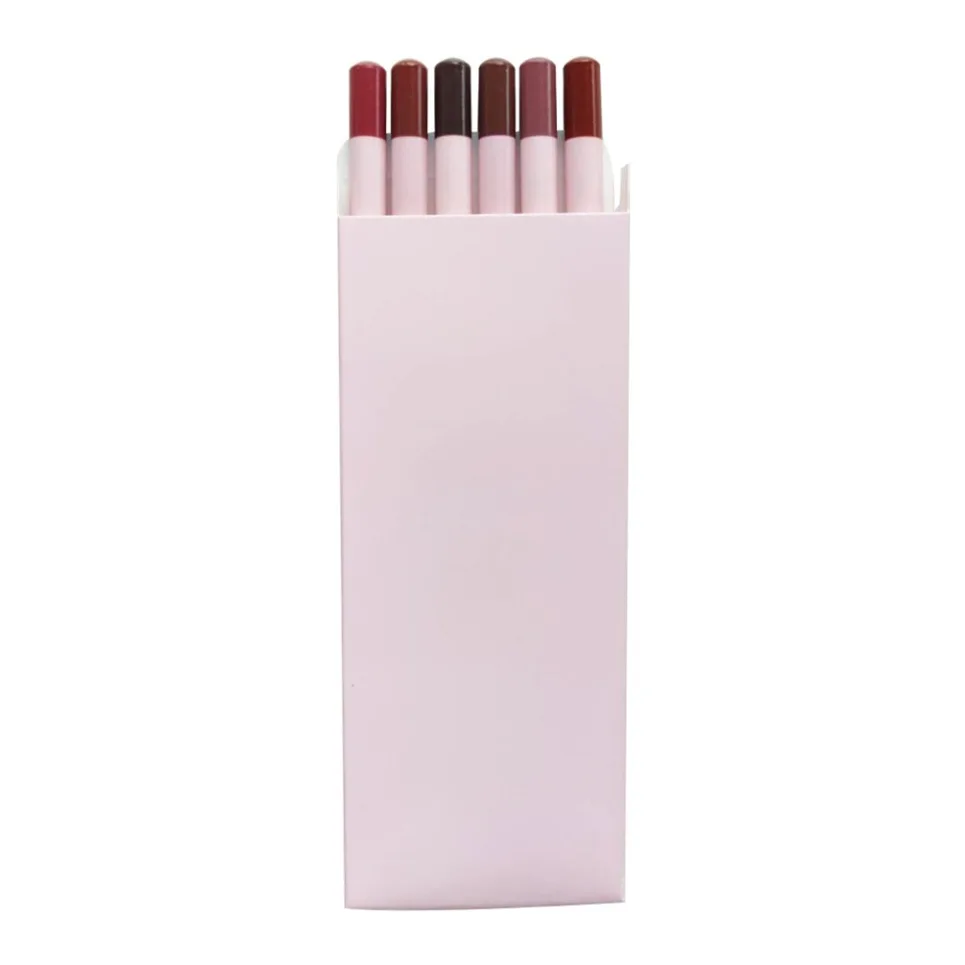 6Pcs/Kit Lip Liner Set Waterproof Matte Lipliner Private Label Vegan Makeup Wholesale Custom Logo