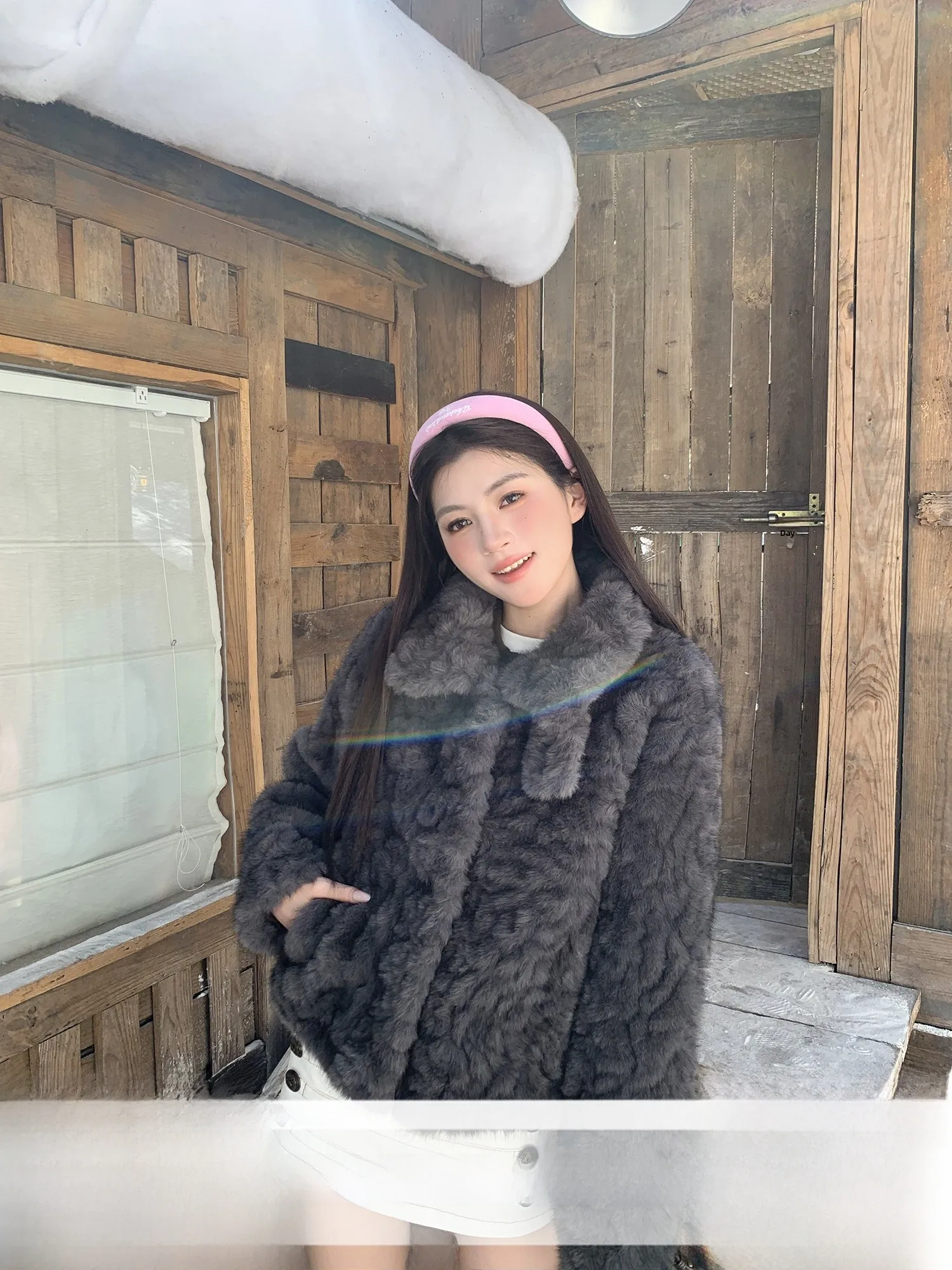 

Женская короткая куртка из овечьей шерсти с воротником-стойкой, комбинированная из кожи и меха, утепленная, осенне-зимняя, модная, винтажная, стильная