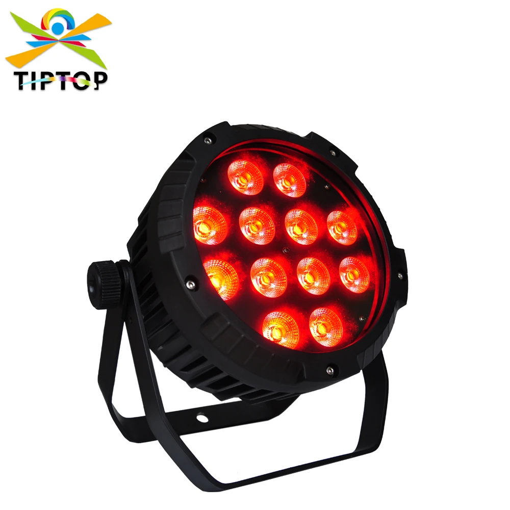 TIPTOP 200W Led Stage Light TIPTOP TP-P52 RGBWY UV 6IN1 IP20 Led Par Ligh 12x18W Aluminum Flat Led Par Light  TP-P52