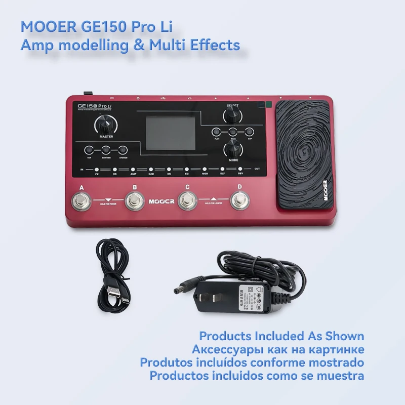 MOOER GE150 Pro Li Guitar Multi Effects Pedal MNRS Modeling 200