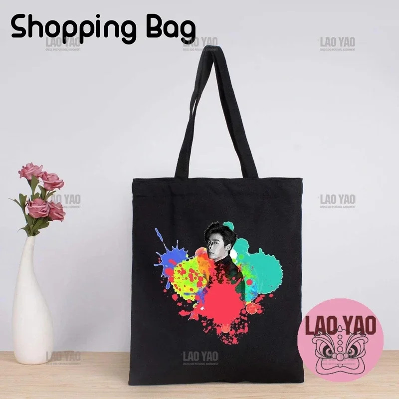 Lee Jong Suk University Bag donna Fans Gift Tote Bags for Women Totebag Shopper Shopping tela di stoffa estetica