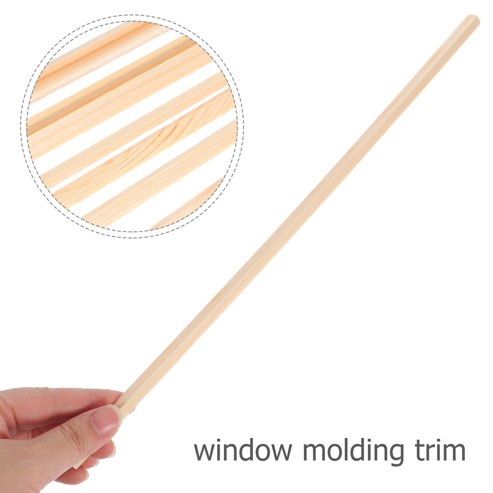 10 Pcs Triangular Wooden Strip Window Screen Trim Decoration Decorative Stick Molding for