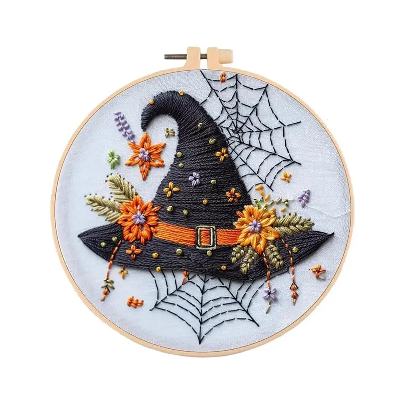 A67P-Non-Finished Halloween Series, Cross-Stitch Bag, Embroidery Bag For Beginners, DIY Decoration Home Room