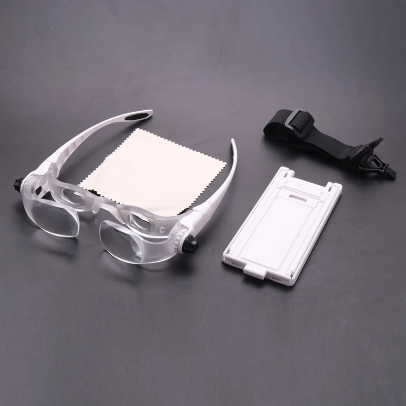 Headband TV Stand Glasses Magnifying Glasses Case Tools 2.0-4.0 Times Reading Book Magnifying Glass