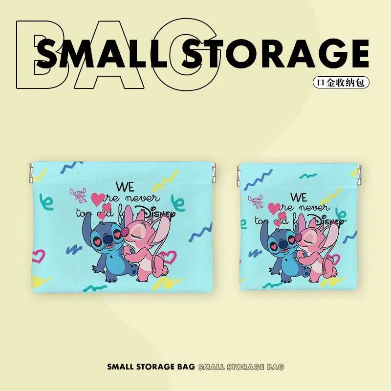 Tas Pelindung Lilo & Stitch Animasi Disney Tas Penyimpanan Lipstik Puing-puing Tas Pengatur Penyimpanan Headphone