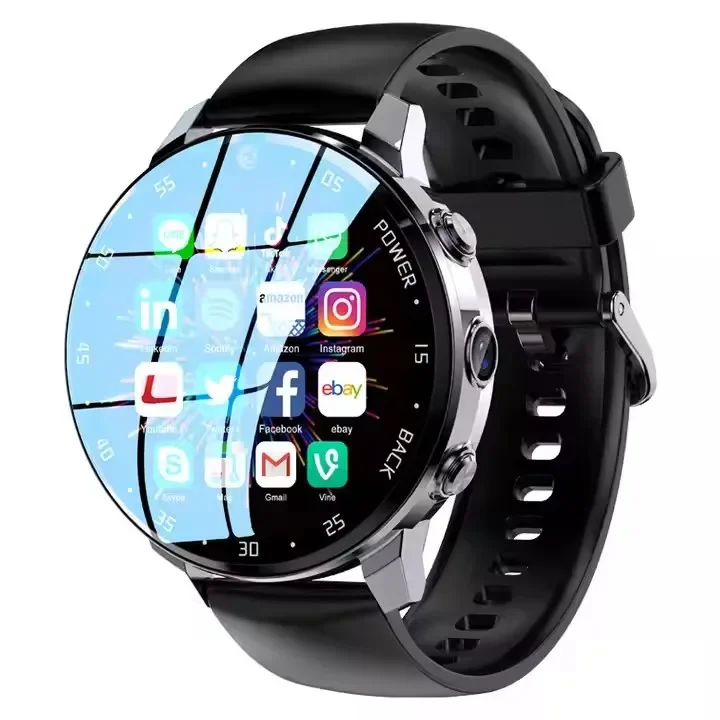 4G NEW Global Android Smartwatch Men Dual HD Camera Smart Watch Full Touch Screen Heartrate Waterproof 128GB SIM Call Smartwatch