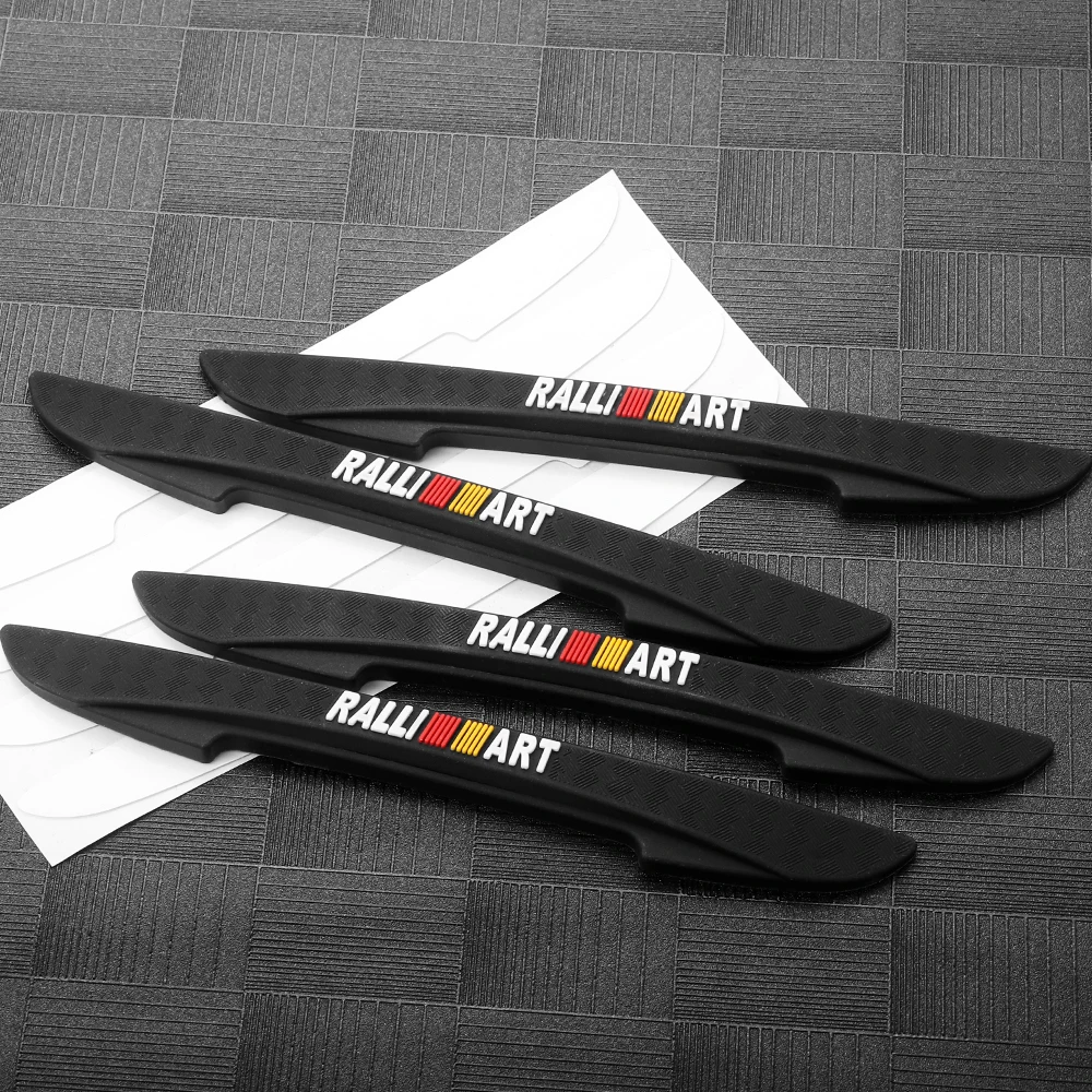 4pcs Rubber Car Door Edge Protector Stickers Anti Collision Strips For Mitsubishi Lancer 9 10 Outlander 3 Asx L200 Pajero etc