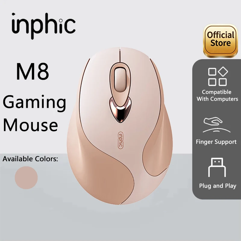 

Inphic M8 Wireless Mouse Ergonomic Office Silent Mouse TYPE-C Charging Small and Light Suitable for Laptops and Desktops