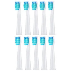 10 Pcs/Pack Replacement Brush Heads For Seago/Fairywill Electric Toothbrush Dupont Bristle Brush Refill Efficient Tooth Cleaning