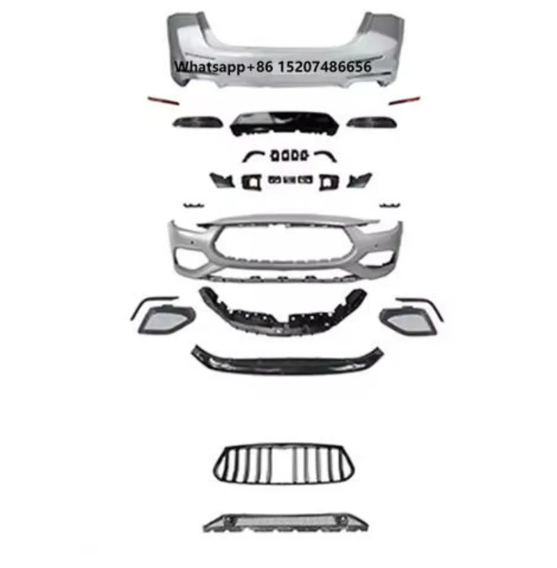 High Quality Material Car Bumpers Body Kits for Ghibli Upgrade Front Rear Bumper Grille Auto Parts Assembly