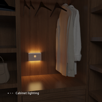 D5 Smart Motion Sensor Night Light Rechargeable Wireless Magnetic LED Induction Lamp Wall Bedroom Kitchen Staircase for Children
