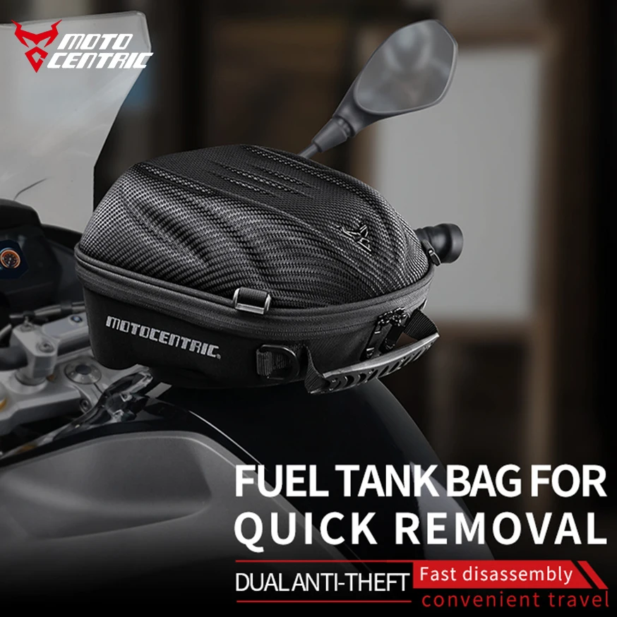 

Carbon Fiber Shell Waterproof Tank Bag Motorcycle Fuel Tank Bag For Quick Removal Motorbike Oil Bag Moto Luggage Pack Reflective