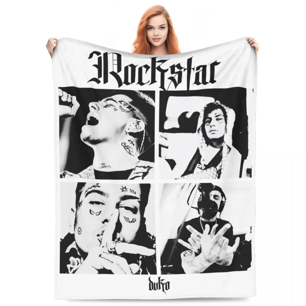 Super Warm Blanket Travel Duki Argentine Rapper Rockstar Music Bedding Throws Singer Flannel Bedspread Chair Sofa Bed Cover