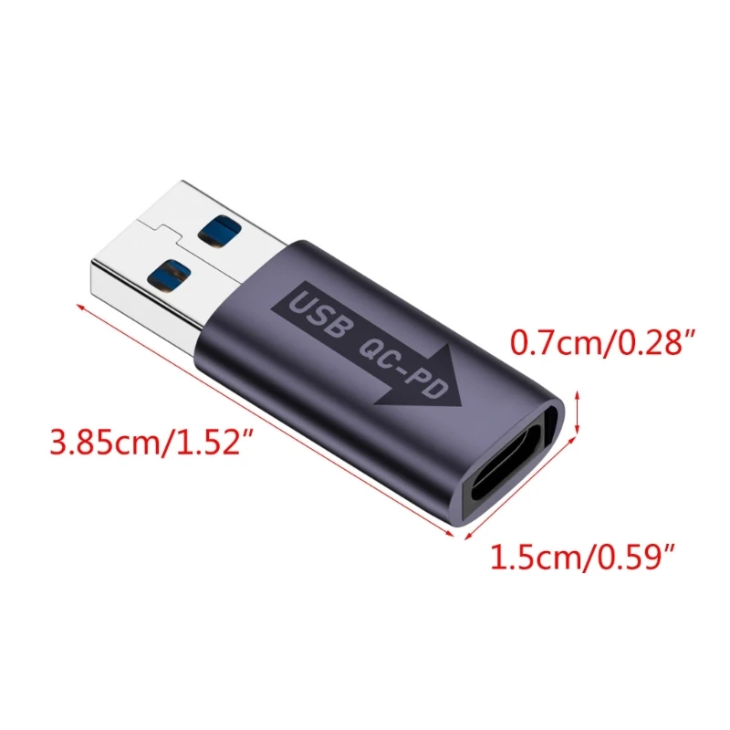 Adaptador USB para USB C velocidade para transferência dados confiável e carregamento notebook