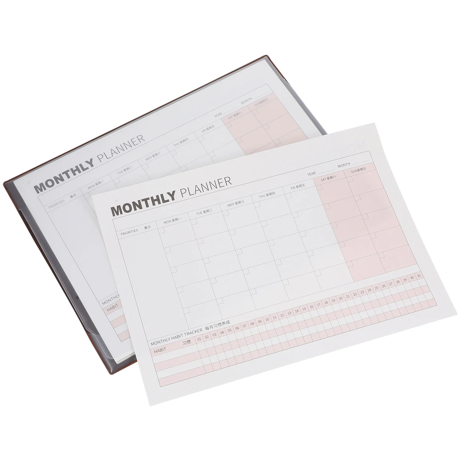 

Calendar To-do List Notebook Practical Notepad Planning Students PVC and Kraft Paper Schedule