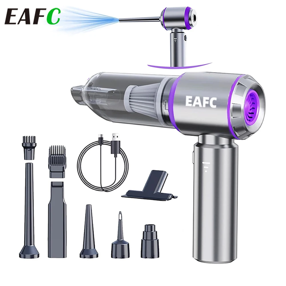 EAFC 16000Pa Auto-Reinigungsmaschine Staubsauger Tragbarer Handstaubsauger Kabellos Bürstenloser Motor 6000mAH Hochleistungsreinigung Leistungsstarker Luftstaubsauger