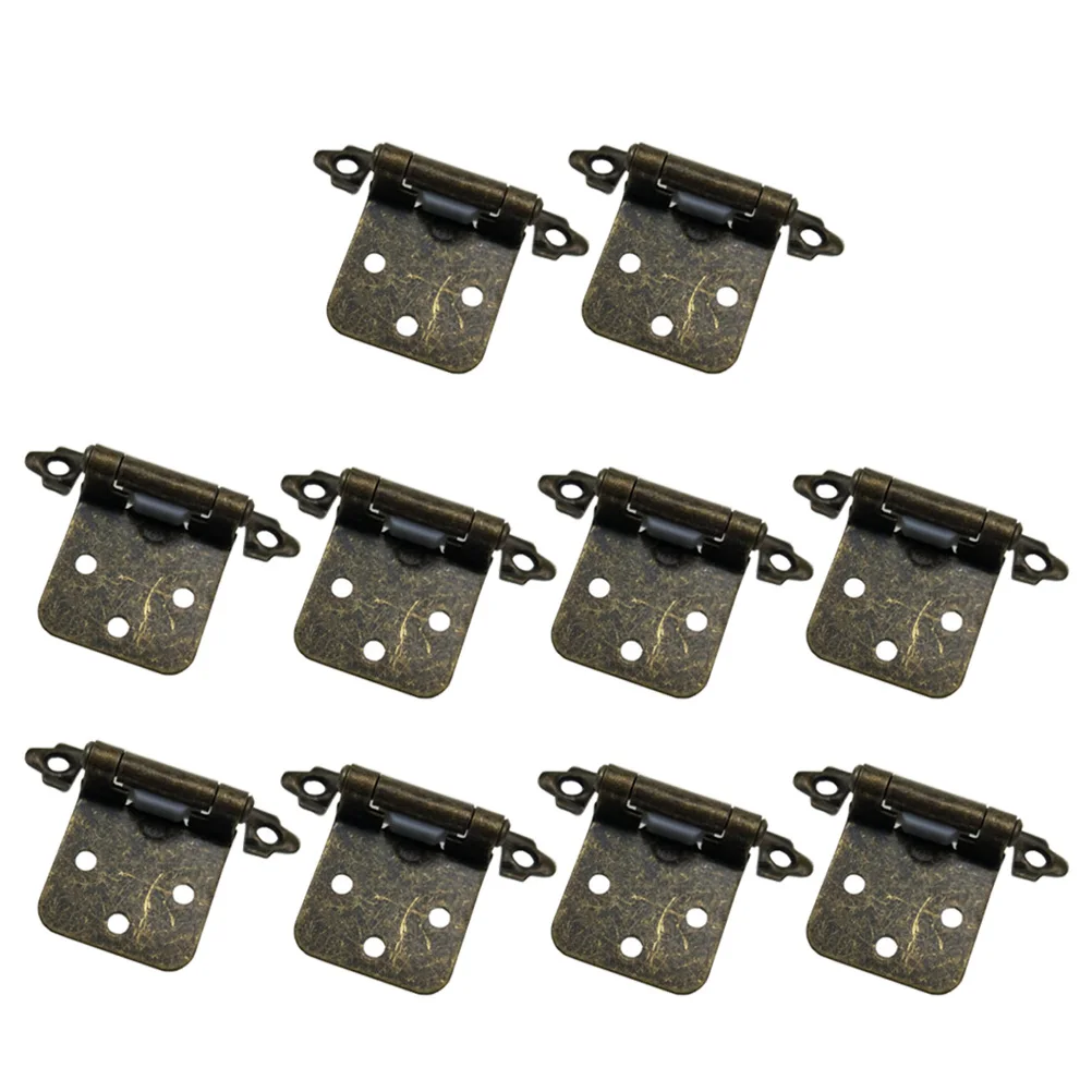 

10pcs Self Closing Hinge Spring Door Furniture Hinges Concealed Durable Electroplating Kitchen Hardware Easy Install