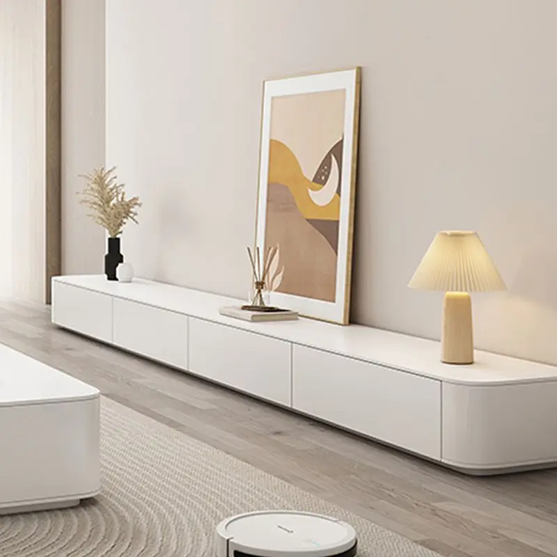 

Solid wood rock panel TV cabinet coffee table combination modern simple light luxury small apartment