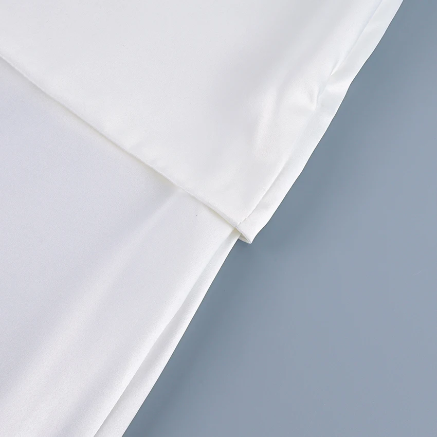 Linad Elegant Satin White Long Skirts For Woman Office Folds A Line Skirts Summer Casual Solid Ankle Length Skirt 2025 Spring
