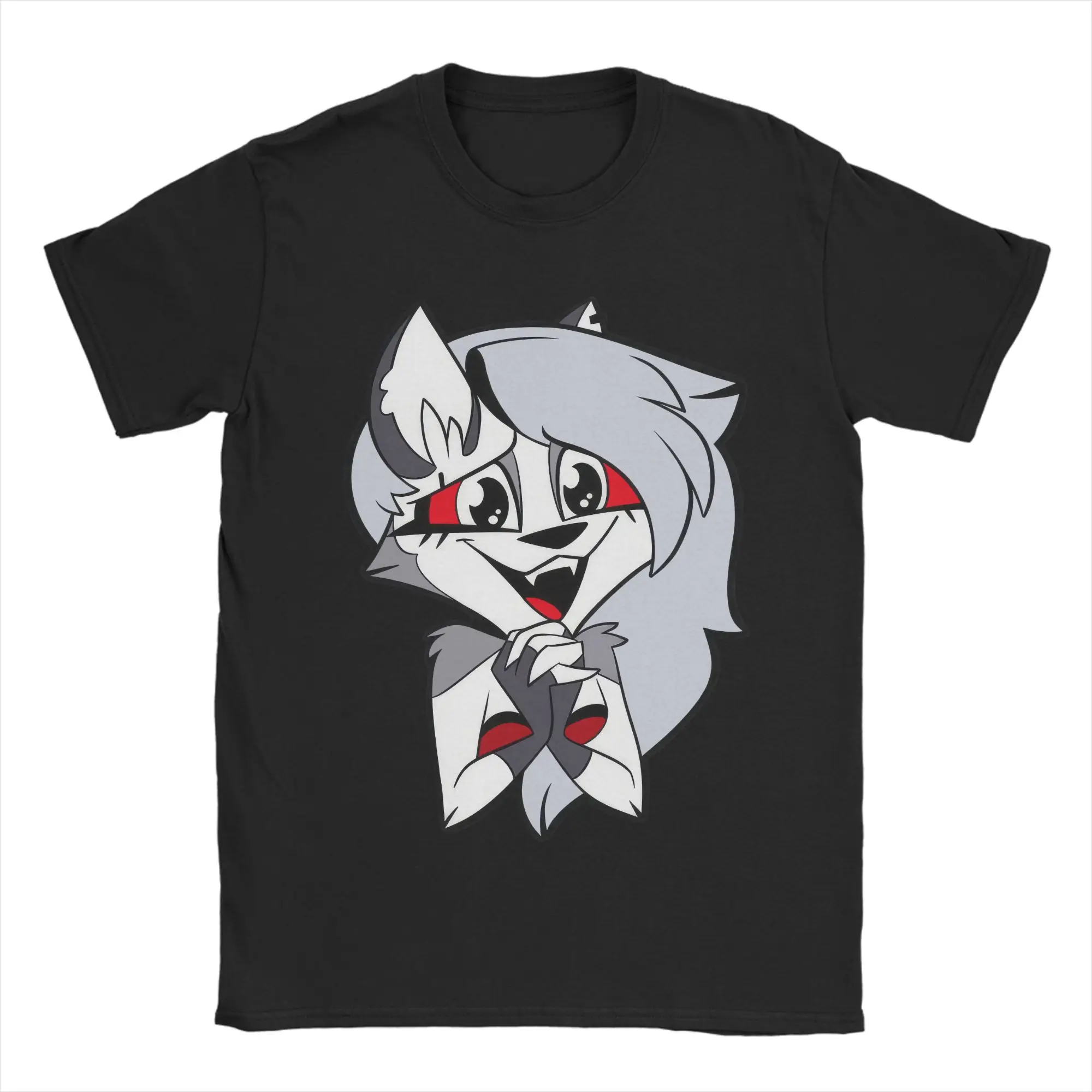 

Casual Helluva Boss Cute Loona T-Shirts for Men Crewneck Pure Cotton T Shirts Short Sleeve Tee Shirt Summer Tops