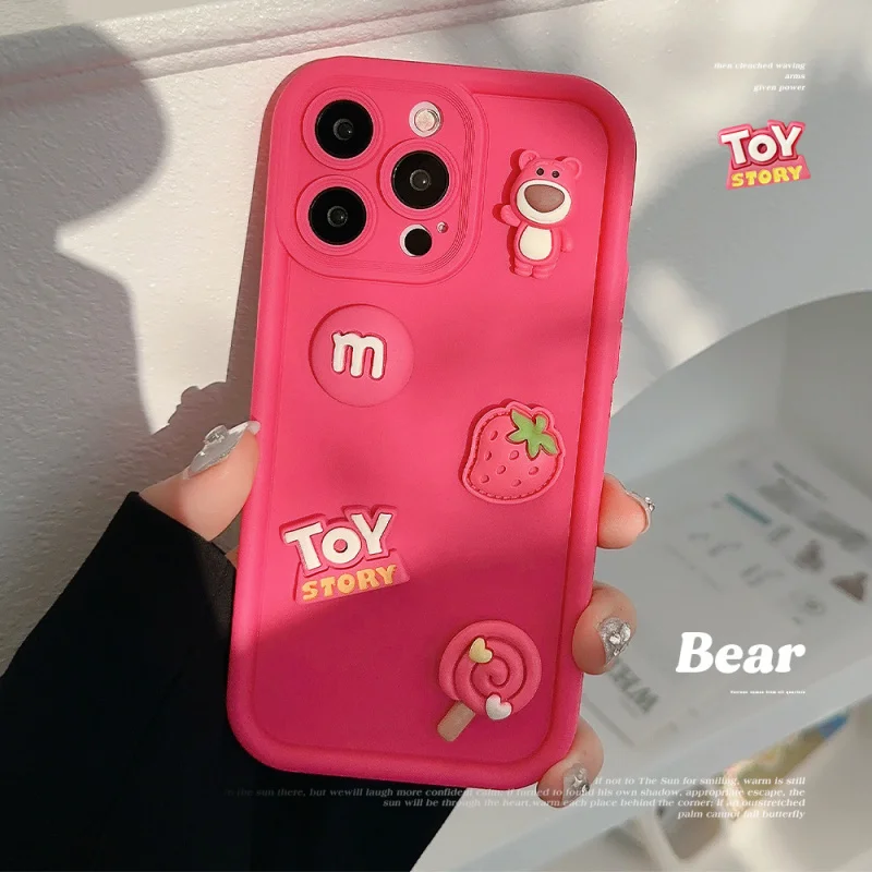 

3D Strawberry Bear Apple17Phone caseiphone15Delivery16Applicable14promaxCartoon12Silicone