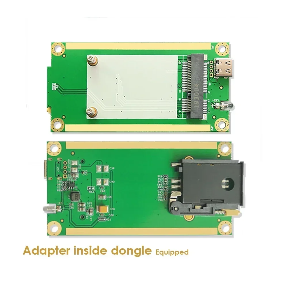 4G LTE Dongle with SIM Card Slot LTE FDD EG25-G Global Version Mini PCIe to USB Type-C Adapter for Industrial Use