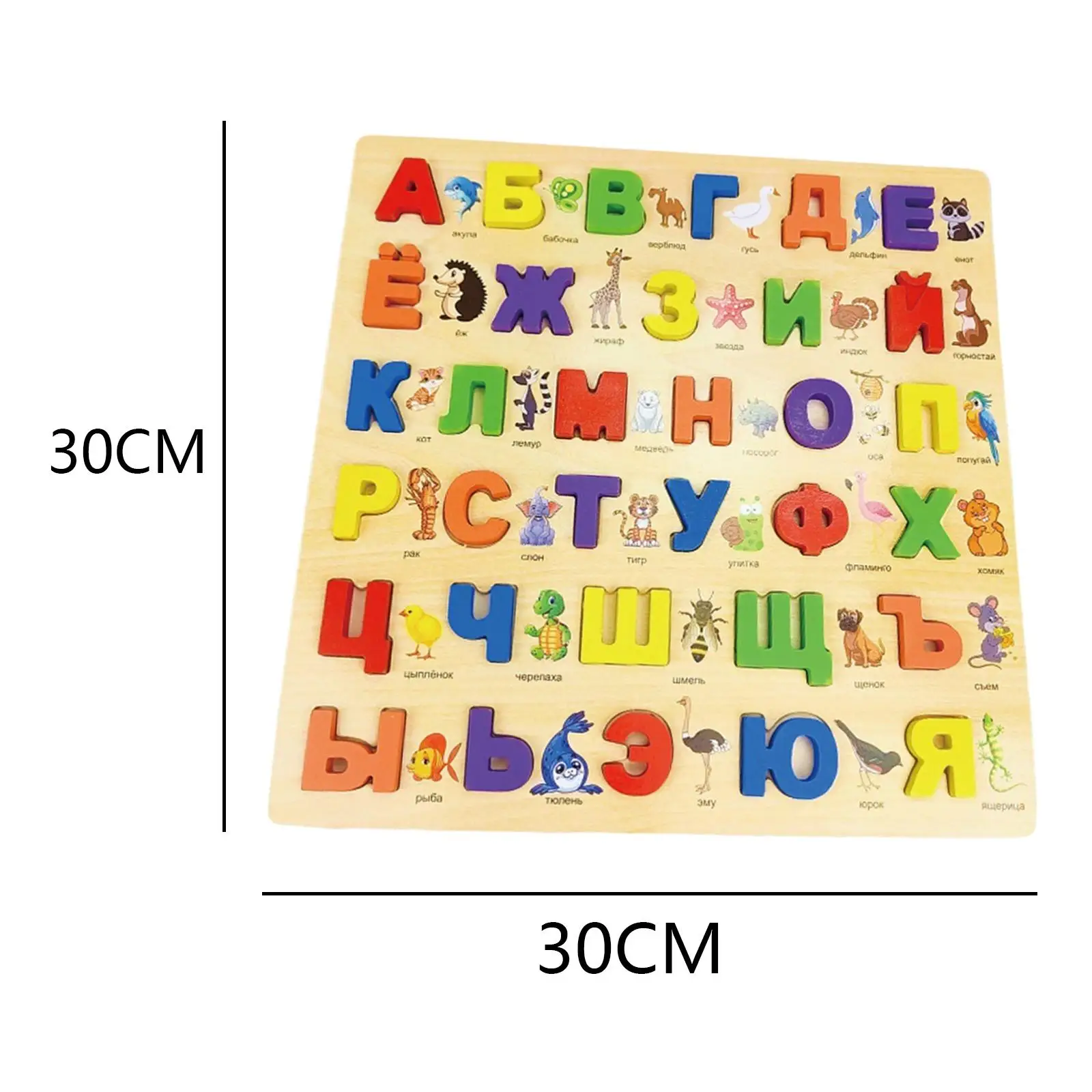 Russian Alphabet Words Toy Colorful for Games Christmas Present Preschool