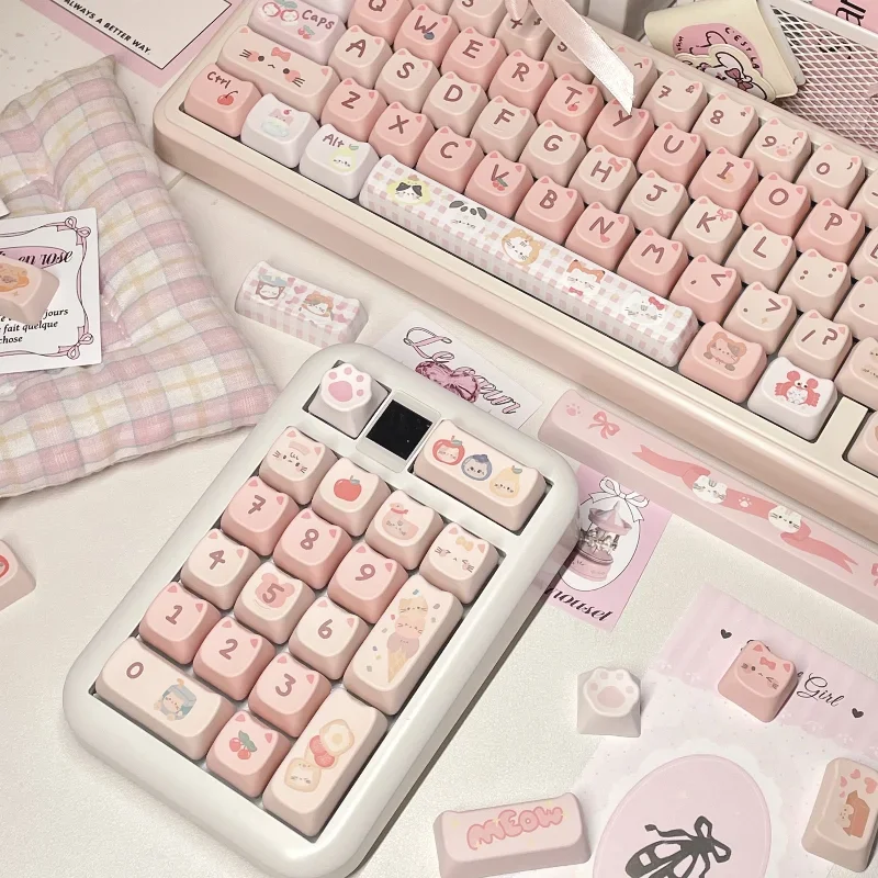 Maorbeng mechanische Tastatur Tasten kappen 144 Tasten Moa Profil Farbstoff-Sublimation benutzer definierte niedliche pbt Tasten kappen PC Gamer Zubehör Geschenke