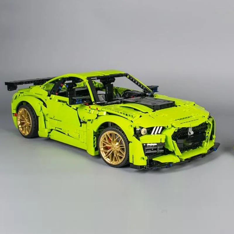 New Technologys MOC-165802 Shelby GT500 Fit Hypercar Super Racing Car Model Building Block Brick Toys Kids Birthday Gifts