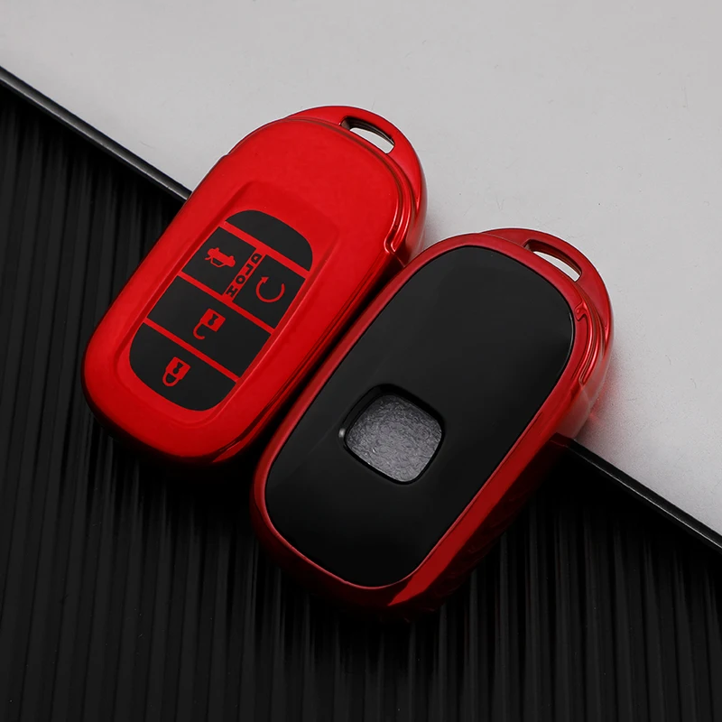 4 Buttons TPU Car Remote Key Cover Case Shell Fob for Honda Civic 2022 Key Protector Holder Keychain Auto Styling Accessories