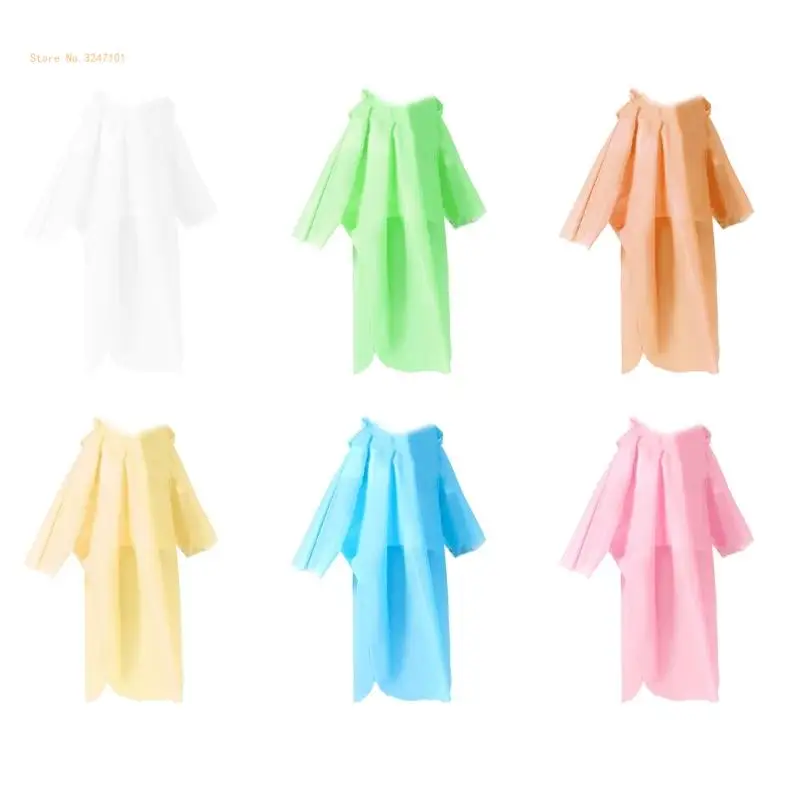 6pcs Disposables Raincoats Unisex Rain Ponchos Children Waterproof Outdoor Travel Onepiece Rain Wear Rainsuit Student Dropship