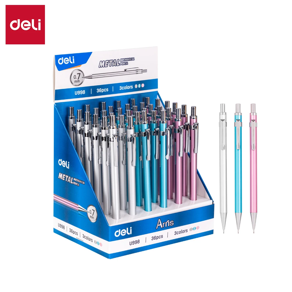 

Deli 0.7mm Retractable Mechanical Pencils, Includes Lead Refills, Perfect for Writing & Drawing