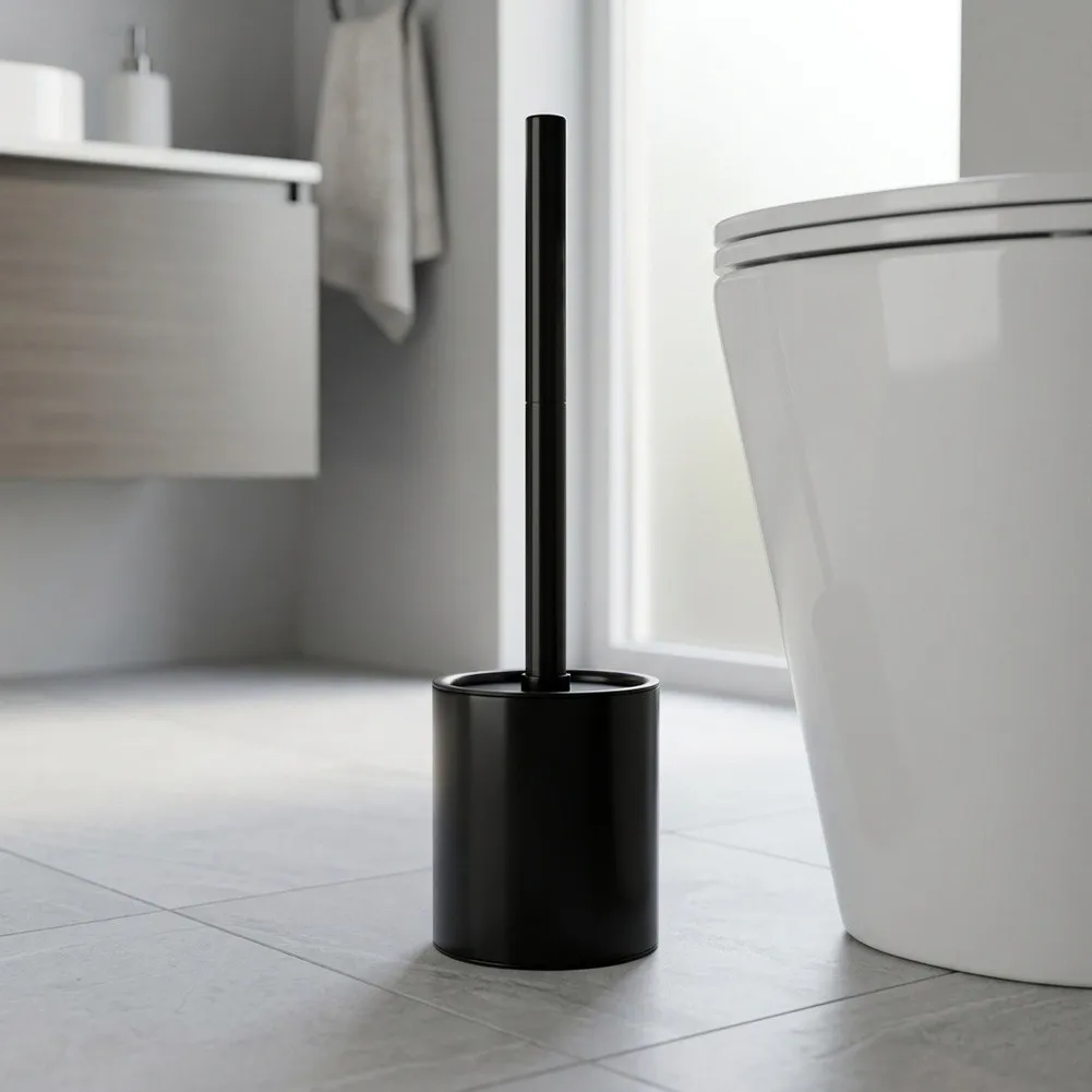 Waterproof Toilet Holder Stainless Steel Toilet Brush Tightly Packed Flexible Bristles Scratch Free Bowl Cleaning