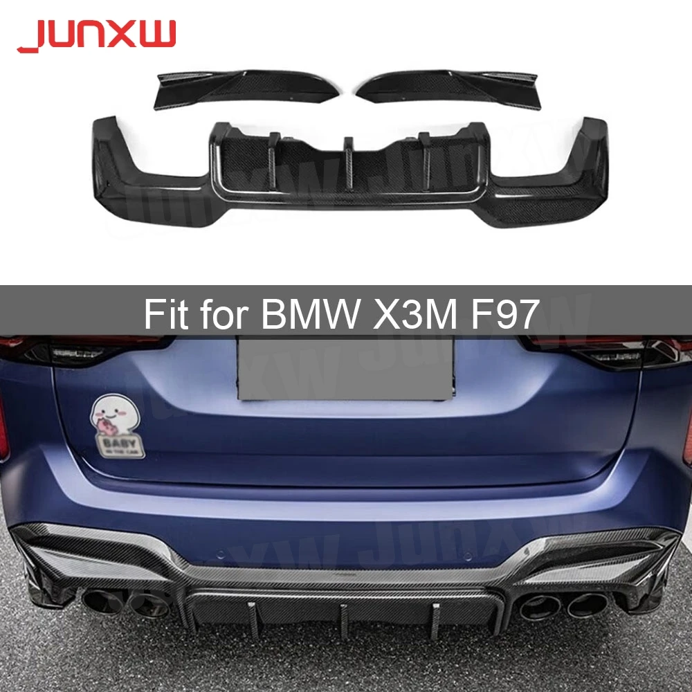 

Dry Carbon Car Rear Bumper Extension Bodykit for BMW X3M F97 2022+ FRP Rear Bumper Lip Diffuser Car Styling